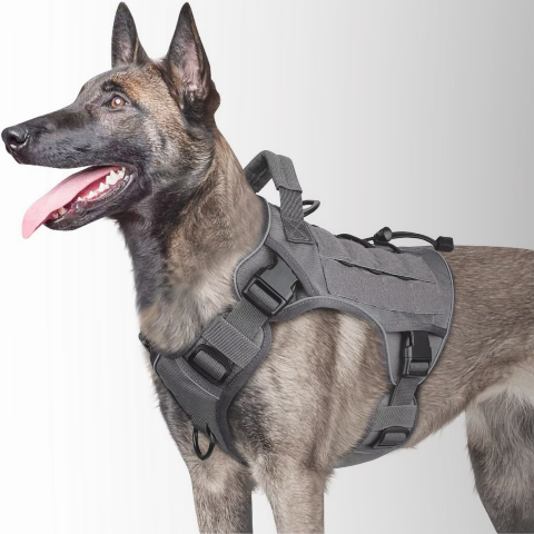 harnais chien tactique avec sangles ajustables