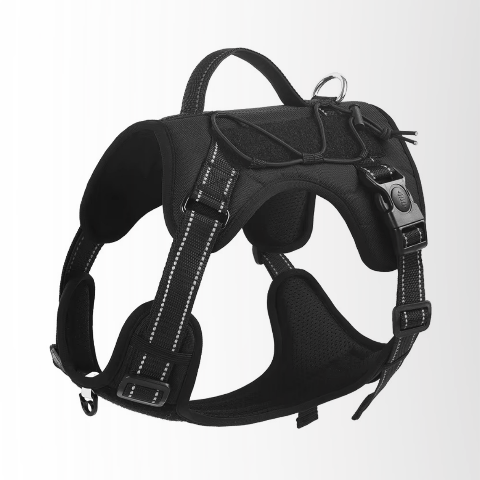 harnais chien tactique noir anti tension