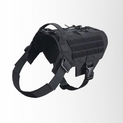 harnais chien tactique noir anti traction