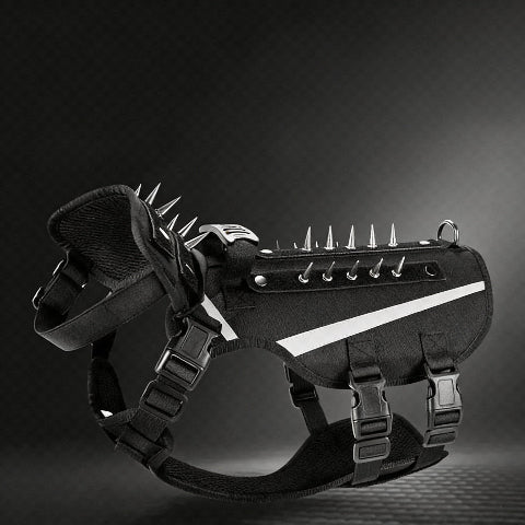 harnais chien tactique noir confortable