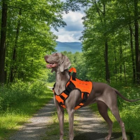 Harnais chien tactique orange