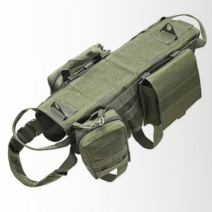 harnais chien tactique vert ajustable