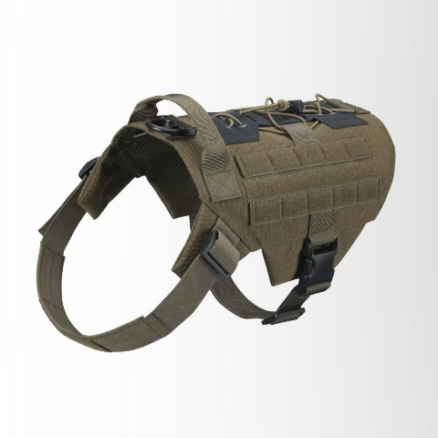 harnais chien tactique vert durable