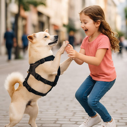 HARNAIS CHIEN | TRIPLE SANGLE AVEC POIGNÉE - Les chiens beaux
