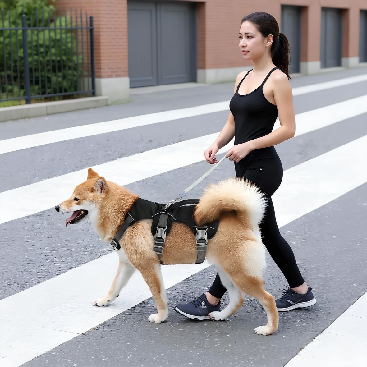HARNAIS CHIEN | TRIPLE SANGLE AVEC POIGNÉE - Les chiens beaux