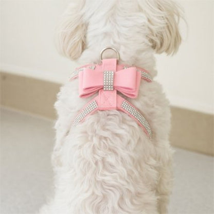 Harnais chiot rose de qualite