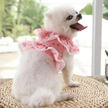 Harnais petit Chien rose propre