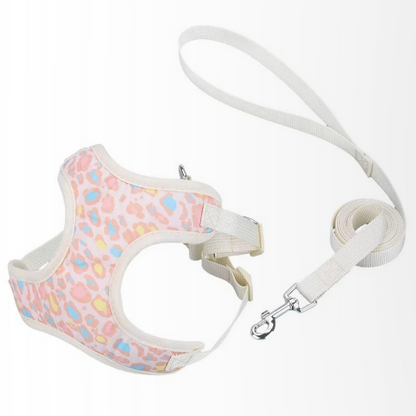 harnais petit chien rose respirant