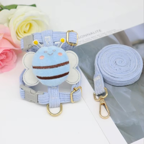 harnais pour chien bleu abeille de qualite