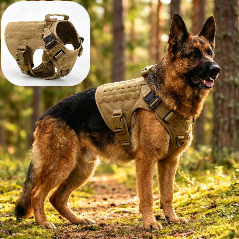 harnais pour chien militaire Tacticontrol kaki indestructible