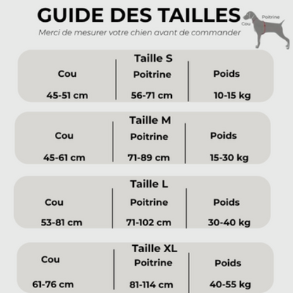 harnais pour chien militaire premium guide de tailles