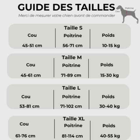 harnais pour chien militaire premium guide de tailles