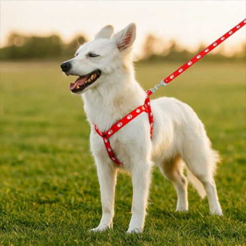 Harnais pour Chien rouge de qualite