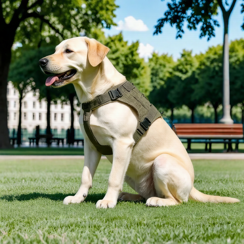 harnais pour chien tacticontrol vert essentiel