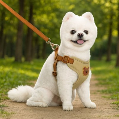 Harnais pour petit Chien beige