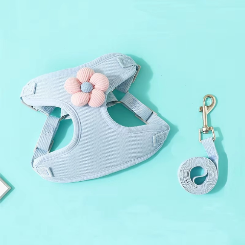 harnais pour petit chien bleu joli