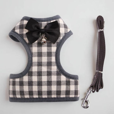 harnais pour petit chien grille grise