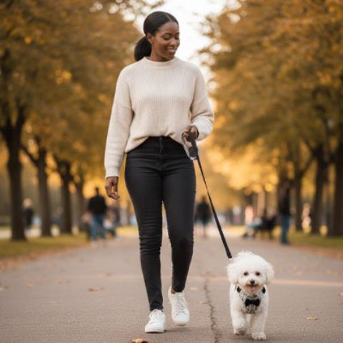 Harnais pour petit Chien noir ajustable