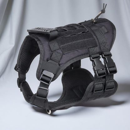 harnais tactique chien noir