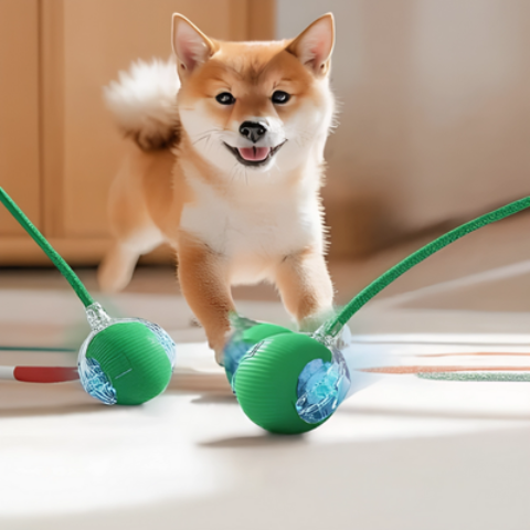 jouet pour chien interactif vert stimulant