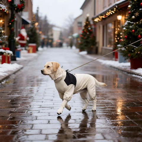 labrador qui porte le manteau pour chien pawtectpro elegant