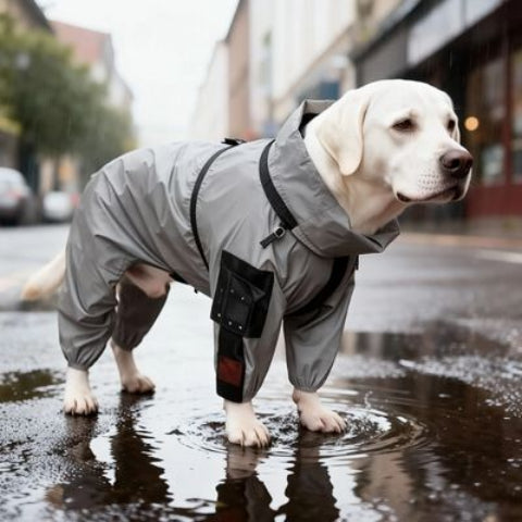 labrador qui porte le manteau pour chien thermoprotect essentiel