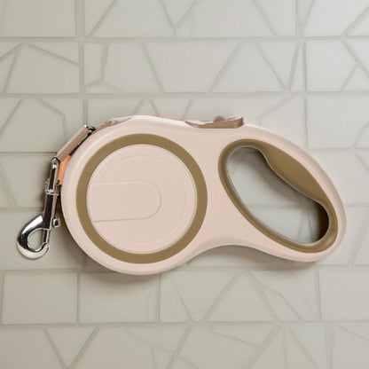 laisse de chien retractable en nylon khaki
