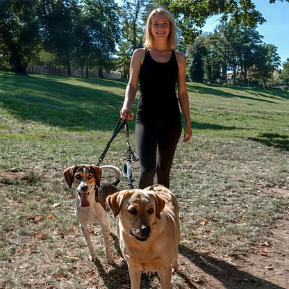 LAISSE DOUBLE CHIEN | DOUBLE CORDE - Les chiens beaux