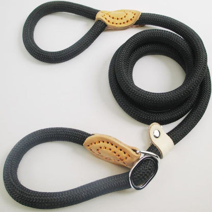 laisse pour chien Corde coulissante en plomb noire efficace