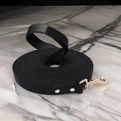 laisse pour chien de dressage etanche en pvc noire