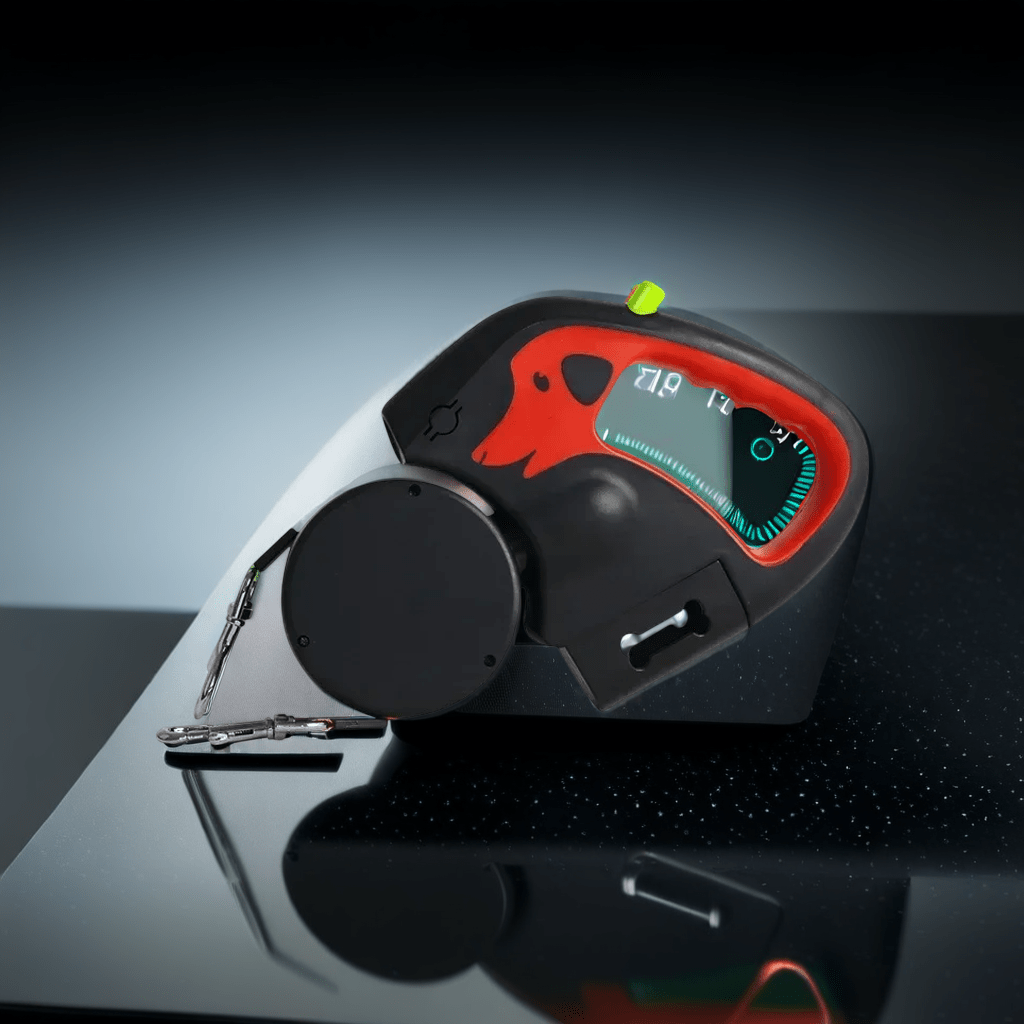 LAISSE RÉTRACTABLE POUR CHIEN - DOUBLE CORDE AVEC LAMPE - Les chiens beaux