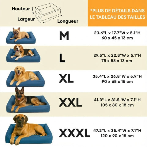 lit pour chien adaptable a tous les chiens