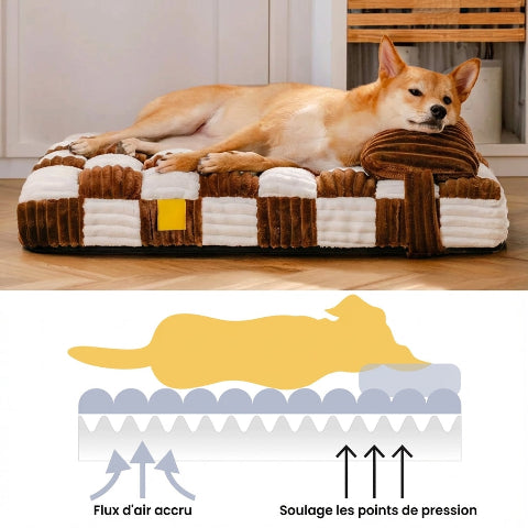 lit pour chien orthopedique avec rembourrage en coton