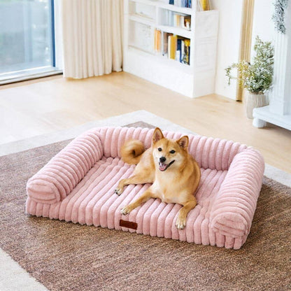 lit pour chien rose confort complet