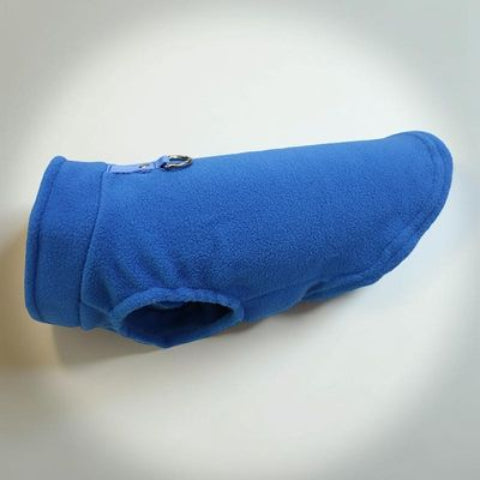 manteau chien confort bleu