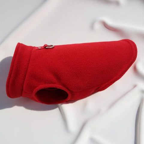 manteau chien confort rouge