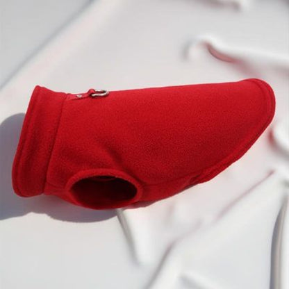 manteau chien confort rouge
