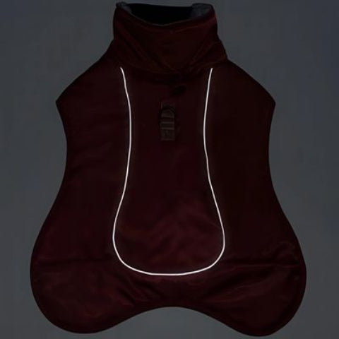 manteau chien impermeable rouge lumineux