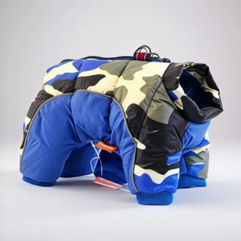 manteau pour chien impermeable bleu fonce