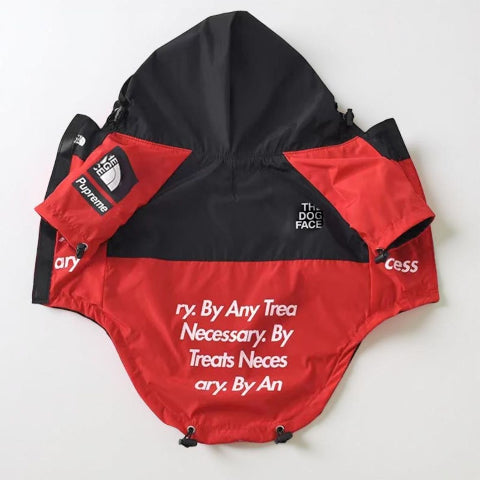 manteau pour chien the dog face rouge noir