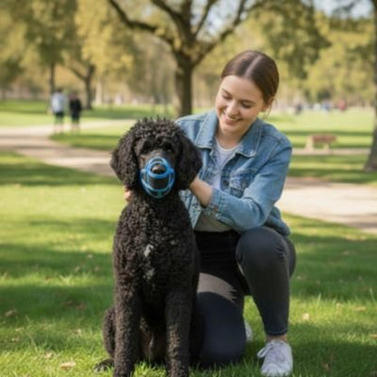 Muselière pour chien​ bleu durable
