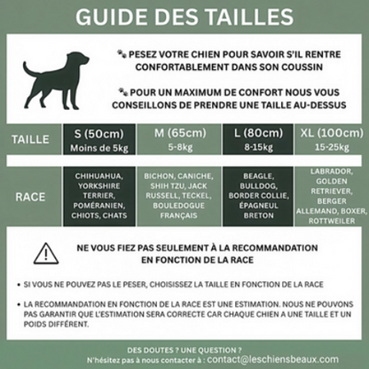 panier chien guide des tailles parfait