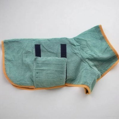 peignoir pour chien vert