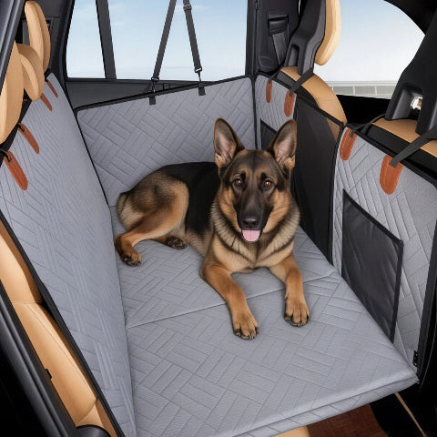 protection voiture chien gris-e impermeable