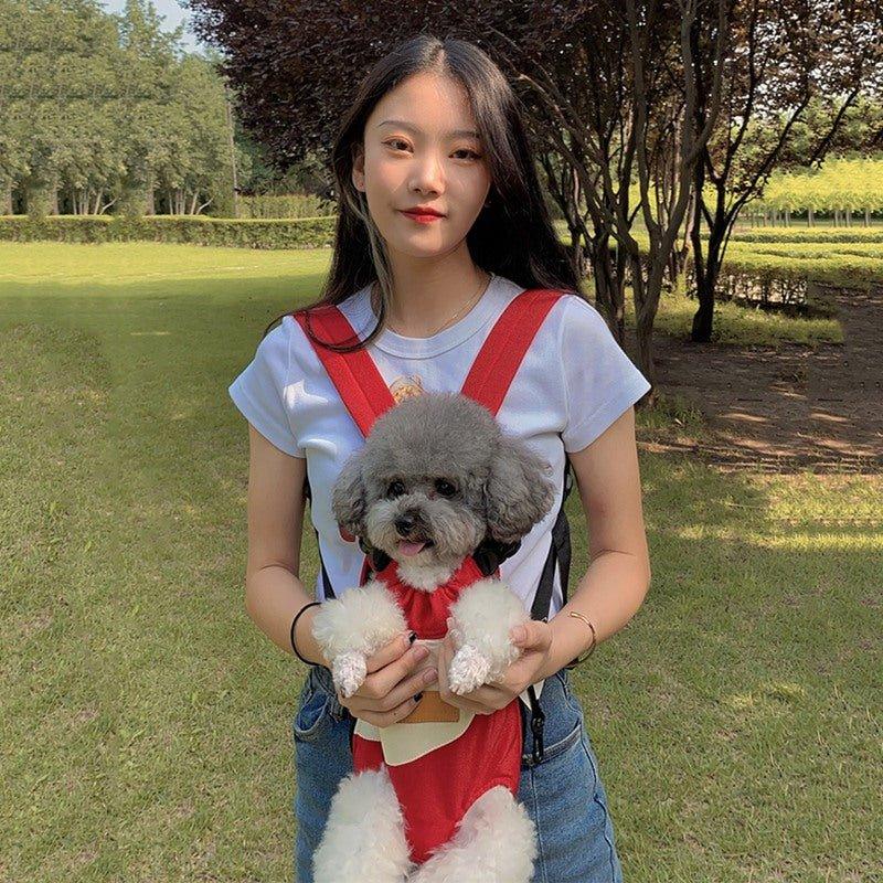 Sac à dos pour chien à double bandoulière en denim | DoggyDenim - Les chiens beaux