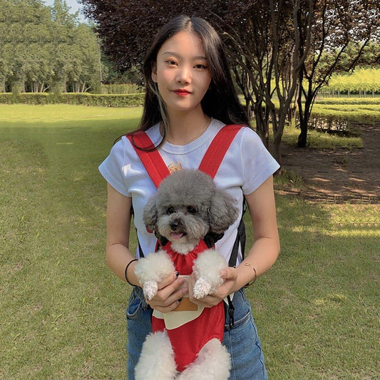 Sac à dos pour chien à double bandoulière en denim | DoggyDenim - Les chiens beaux