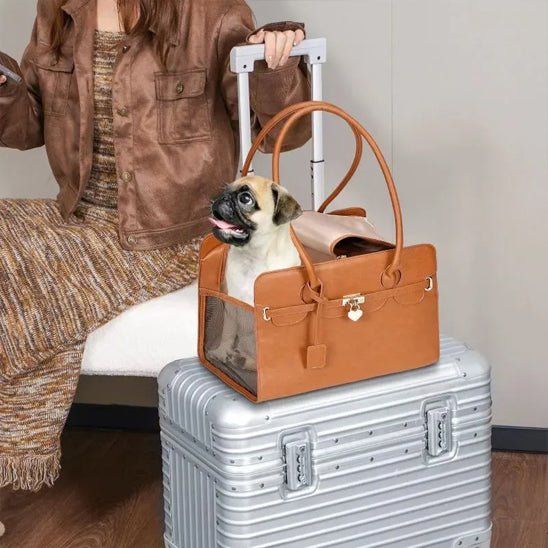 Sac de transport pour chien | Cuir PU de luxe - Les chiens beaux