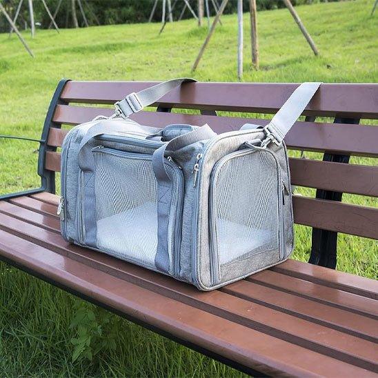 SAC POUR CHIEN GRIS | BOITE DE TRANSPORT - Les chiens beaux