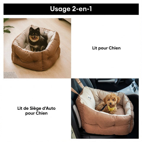 siege auto pour chien aveccoutures renforcees
