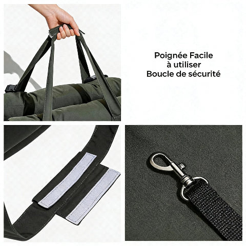 siege auto pour chien avec des bords rembourres